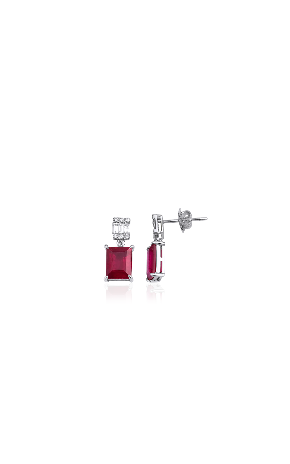 Ruby Coronet Diamond Earring