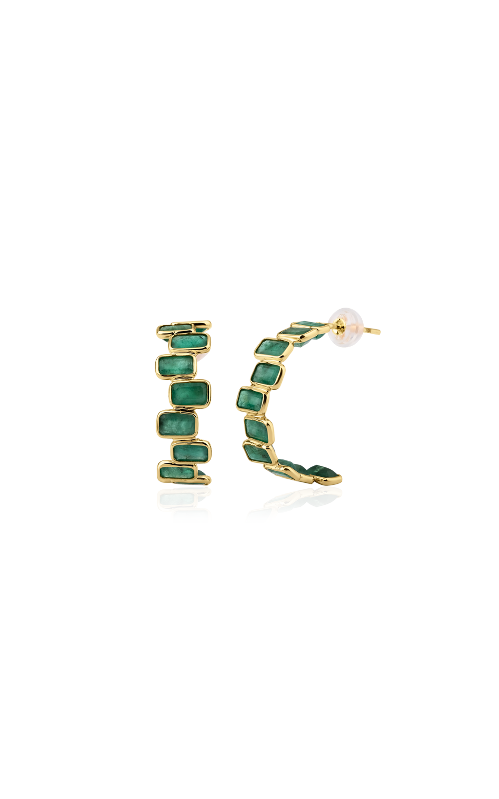 Emerald Hoop Earring