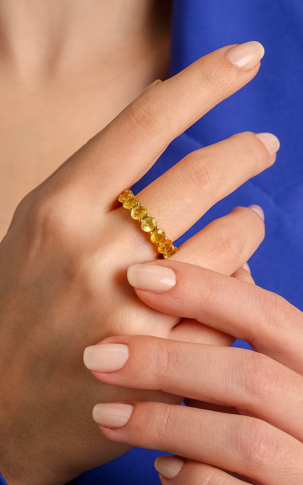 Yellow  Sapphire Band Ring